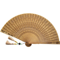 2024 Overseas Productionfolding fansandalwoodfolding fanMukohi hollyhock, in paulownia wood box