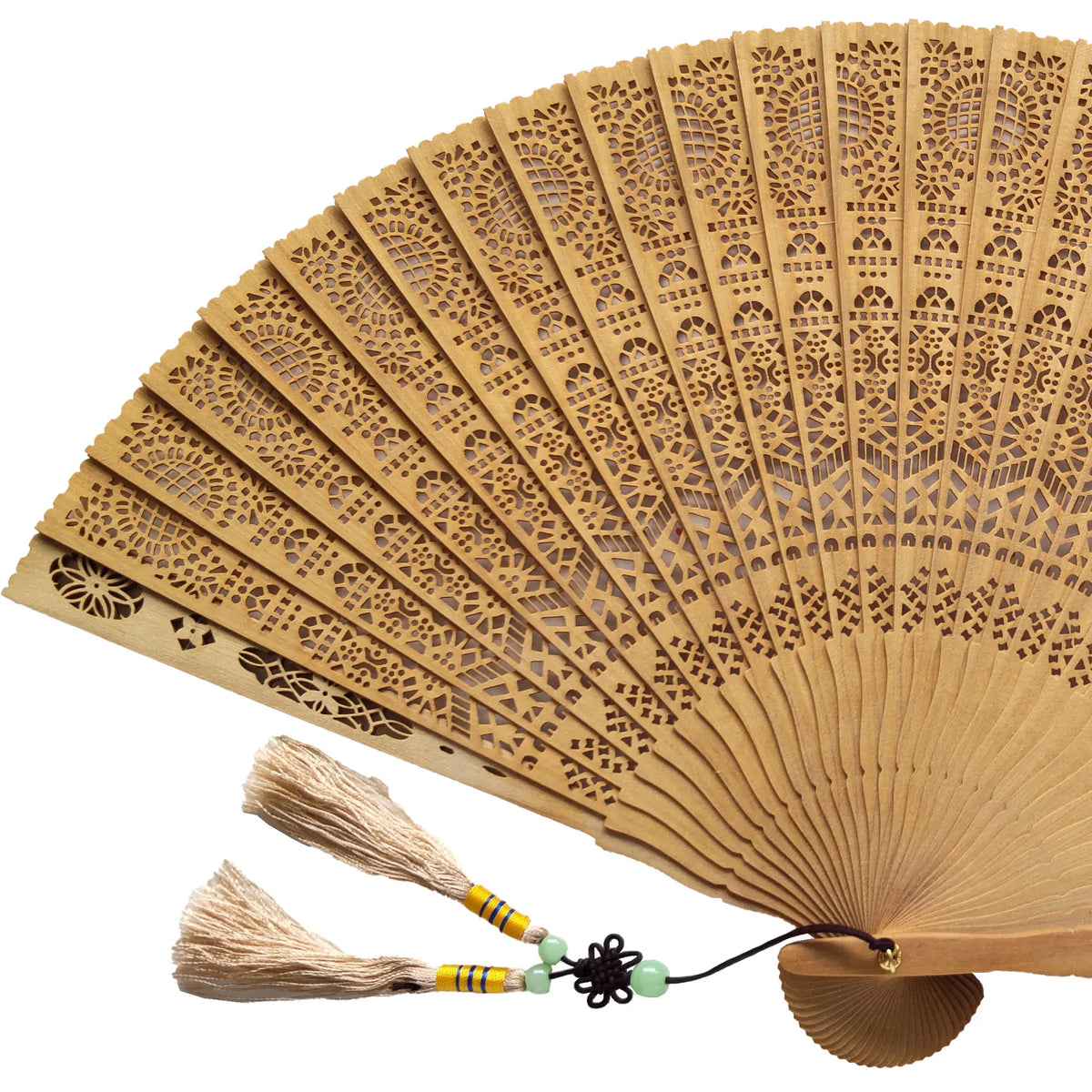 2024 Overseas Productionfolding fansandalwoodfolding fanMukohi hollyhock, in paulownia wood box