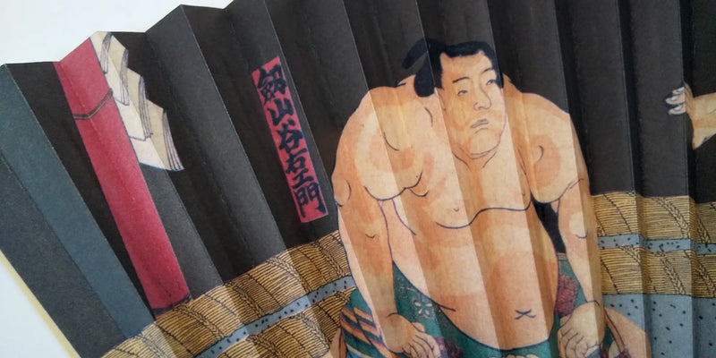 Sumo-Fan, der in den Ring steigt.