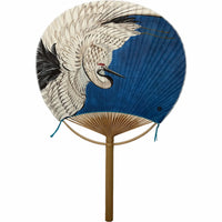 Claude Monet "La Japonaise" Ukiyoe fan, crane