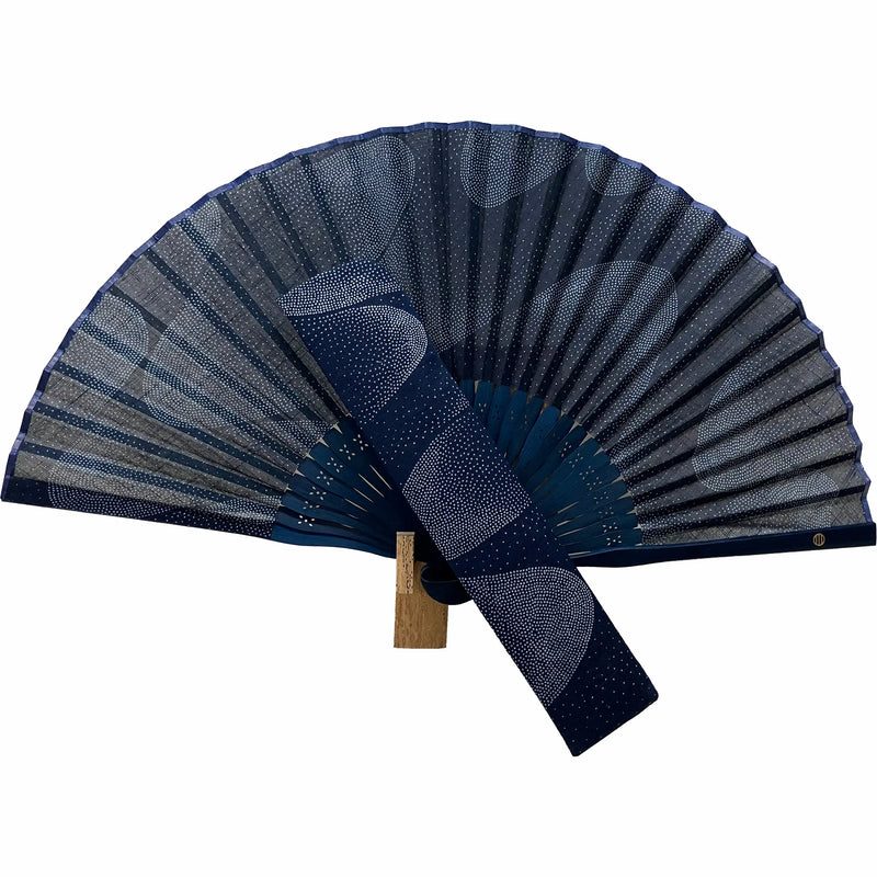 [2024 New Works] Indigo Dyeingfolding fanRipplesfolding fanWith bag and paper box