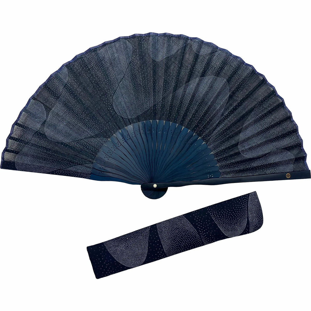 [2024 New Works] Indigo Dyeingfolding fanRipplesfolding fanWith bag and paper box