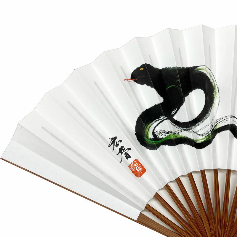 2025, Masunaga Hiroharu, hand-painted Chinese zodiacfolding fanLimited to 30 "made-to-order" pieces