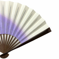 Ensemble d'éventails Edo au design traditionnel, spécialement sélectionné, dans un coffret en bois de paulownia, avec des vagues bleues.